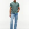 Regular Fit Striped Interlock Polo Regular Fit Striped Interlock Polo