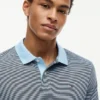 Regular Fit Striped Interlock Polo Regular Fit Striped Interlock Polo
