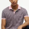 Regular Fit Striped Interlock Polo Regular Fit Striped Interlock Polo