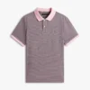 Regular Fit Striped Interlock Polo Regular Fit Striped Interlock Polo