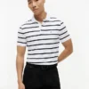 Regular Fit Striped Wicking Polo Regular Fit Striped Wicking Polo