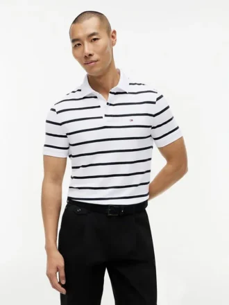 Regular Fit Striped Wicking Polo