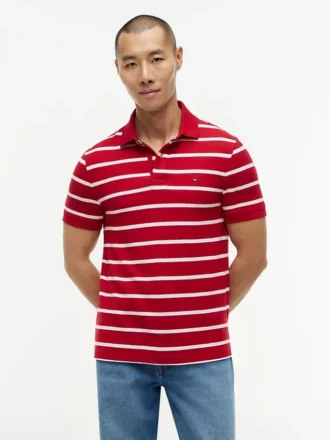 Regular Fit Striped Wicking Polo
