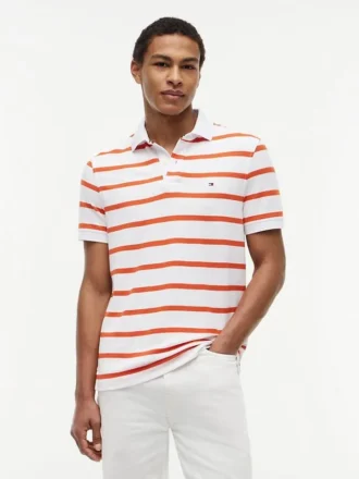 Regular Fit Striped Wicking Polo