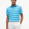 Regular Fit Striped Wicking Polo Regular Fit Striped Wicking Polo