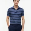 Regular Fit Striped Wicking Polo Regular Fit Striped Wicking Polo