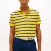 Regular Fit Striped Wicking Polo Regular Fit Striped Wicking Polo