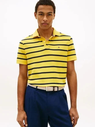 Regular Fit Striped Wicking Polo