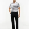 Regular Fit Striped Wicking Polo Regular Fit Striped Wicking Polo