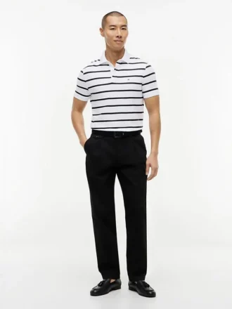 Regular Fit Striped Wicking Polo