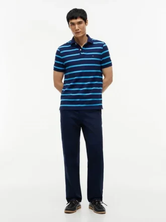 Regular Fit Striped Wicking Polo