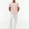 Regular Fit Striped Wicking Polo Regular Fit Striped Wicking Polo