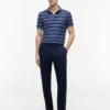 Regular Fit Striped Wicking Polo Regular Fit Striped Wicking Polo