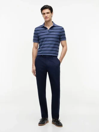 Regular Fit Striped Wicking Polo