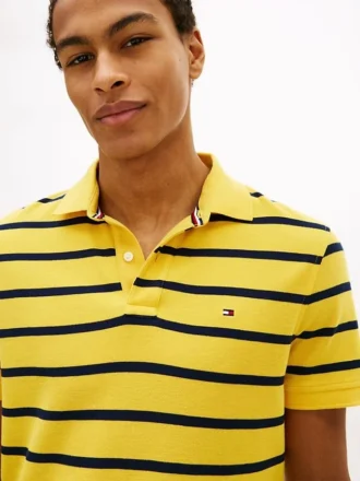 Regular Fit Striped Wicking Polo