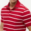 Regular Fit Striped Wicking Polo Regular Fit Striped Wicking Polo