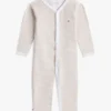 Ribbad overall med fot för baby
