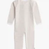 Ribbad overall med fot för baby