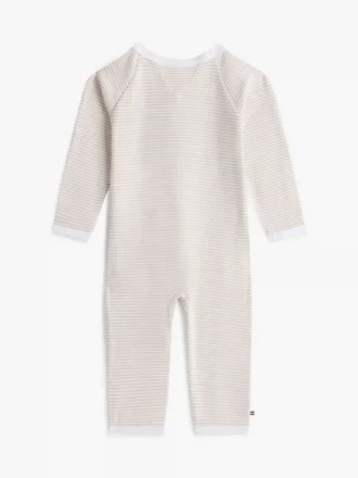Ribbad overall med fot för baby