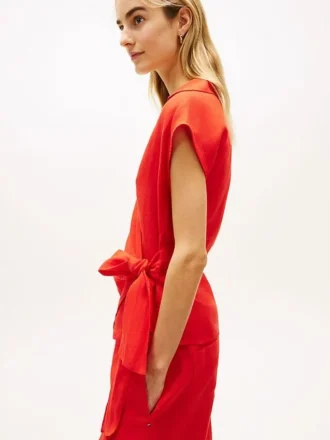 Ärmlös linne-wrap-top