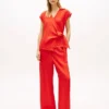 Ärmlös linne-wrap-top Ärmlös linne-wrap-top