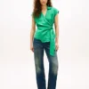 Ärmlös linne-wrap-top