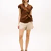 Ärmlös linne-wrap-top Ärmlös linne-wrap-top