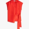 Ärmlös linne-wrap-top Ärmlös linne-wrap-top