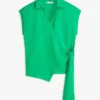 Ärmlös linne-wrap-top
