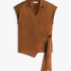 Ärmlös linne-wrap-top Ärmlös linne-wrap-top