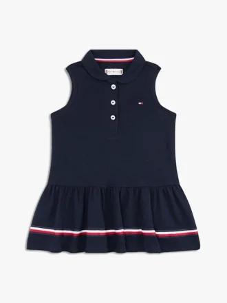 Ärmlös stretchpoloklänning för Baby
