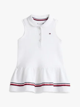 Ärmlös stretchpoloklänning för Baby