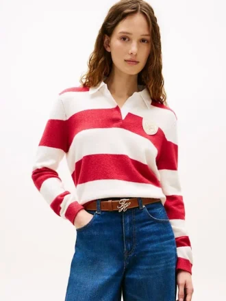 Rugby Stripe Sweater Polo