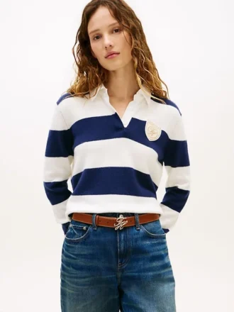 Rugby Stripe Sweater Polo