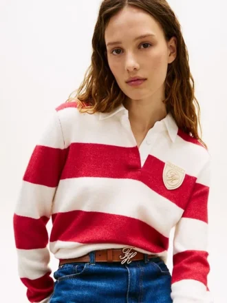 Rugby Stripe Sweater Polo