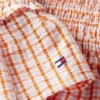 Rynkad Gingham Seersucker-linne Rynkad Gingham Seersucker-linne