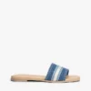 Sandaler i denim med logotyp i vävband