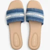 Sandaler i denim med logotyp i vävband
