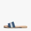 Sandaler i denim med logotyp i vävband