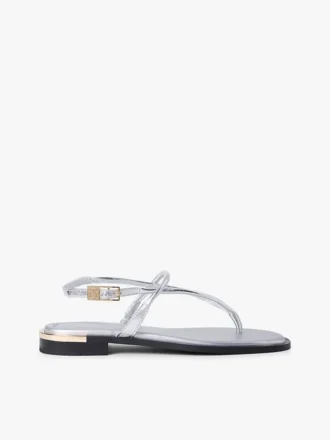Sandaler i metallicläder