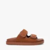 Sandaler med dubbla remmar i nubuckläder Sandaler med dubbla remmar i nubuckläder