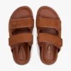 Sandaler med dubbla remmar i nubuckläder Sandaler med dubbla remmar i nubuckläder