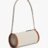 Script Monogram Linen Chain Strap Bag Script Monogram Linen Chain Strap Bag