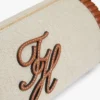 Script Monogram Linen Chain Strap Bag Script Monogram Linen Chain Strap Bag