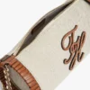 Script Monogram Linen Chain Strap Bag Script Monogram Linen Chain Strap Bag