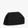 Script Monogram Raffia Clutch