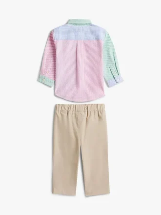 Set med randig skjorta och byxor för baby