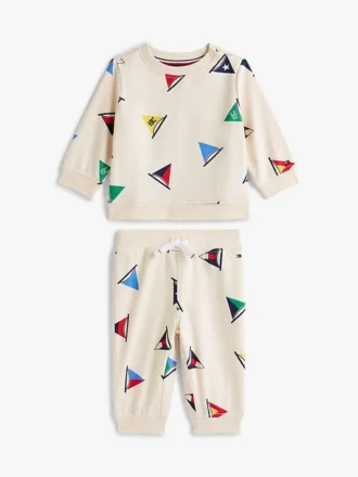 Set med topp och byxor med segelflagga för baby