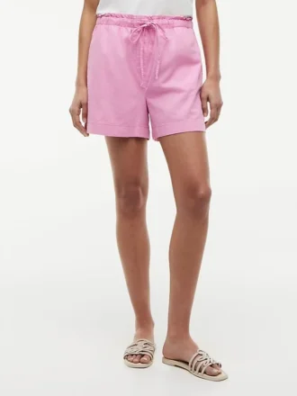 Shorts i linne-bomullsblandning