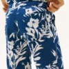 Shorts i linne-bomullsblandning med blommönster för barn